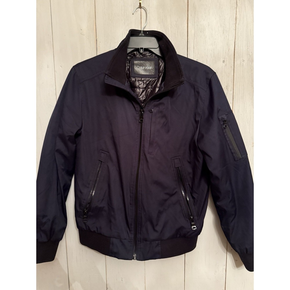 Calvin Klein Classic Zip-Front Ripstop Bomber Jacket Men's‎ Sm Black  195$